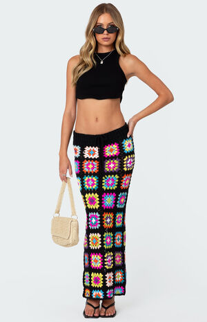 Patchwork Crochet Maxi Skirt image number 1
