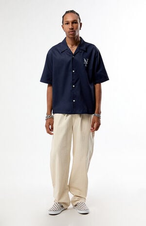 New York Embroidered Camp Shirt image number 5