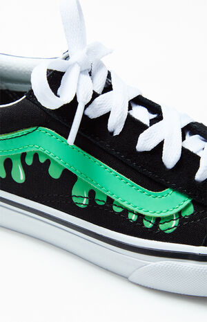 Kids Green Slime Old Skool Shoes image number 6