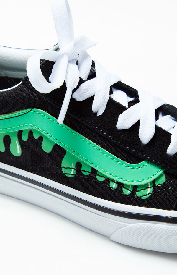 Vans Kids Green Slime Old Skool Shoes | Pacsun display picture 2