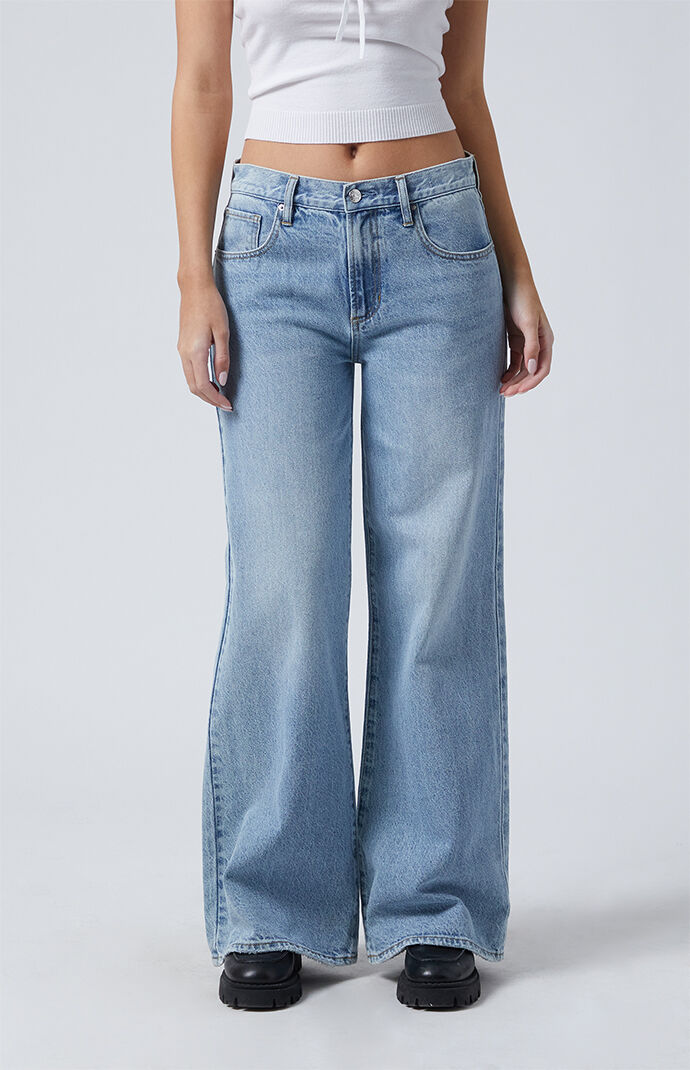 Pacsun Lena Low Rise Super Baggy Jeans Light Indigo | PacSun