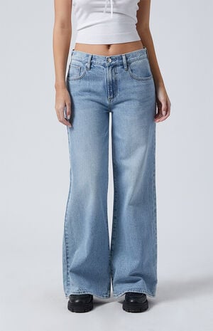 Lena Low Rise Super Baggy Jeans Light Indigo image number 2