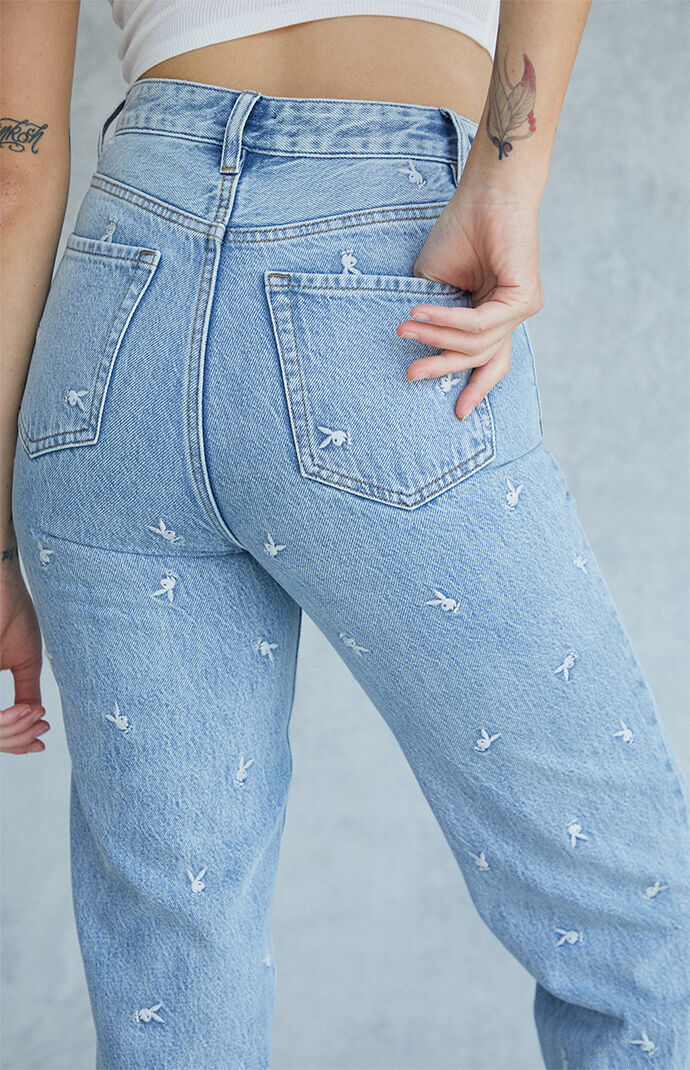 By PacSun Raining Bunnies 90s Boyfriend Jeans