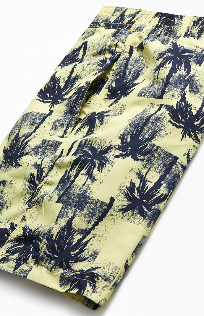 Stamped Palm 18" Swim Trunks