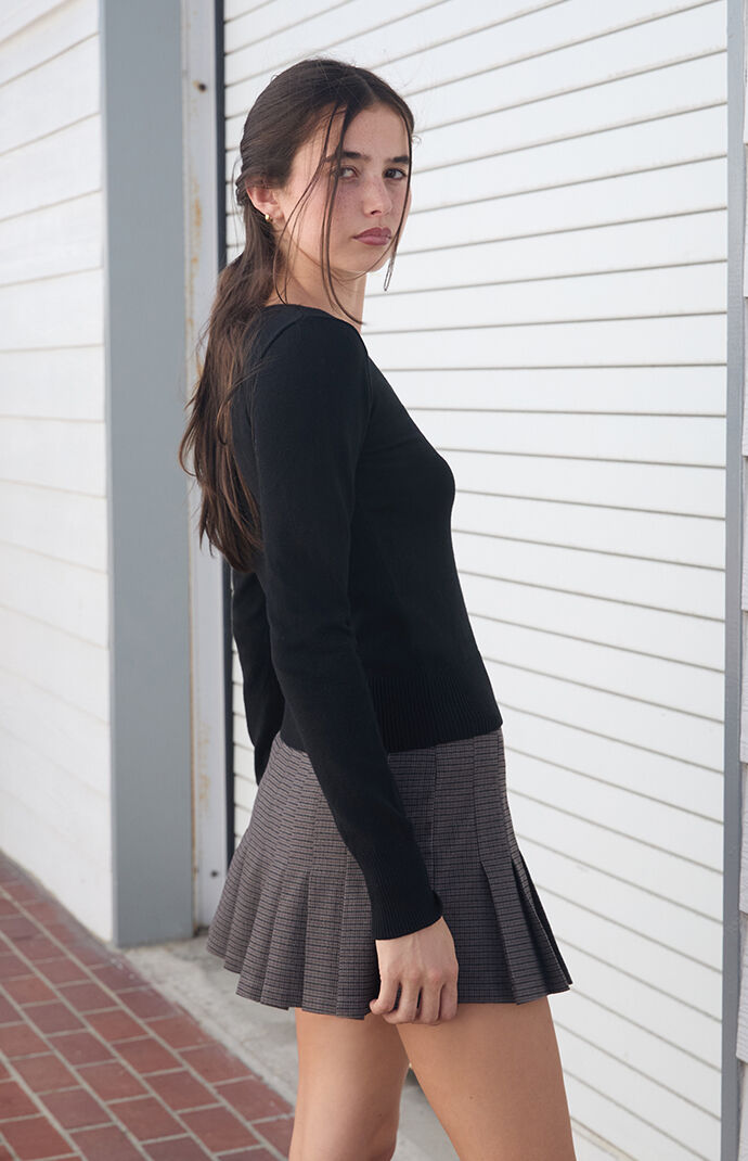 John Galt Shannon Ruched Quarter Sleeve Cardigan