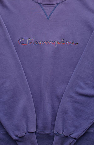 '90s Purple Champion Crew Neck Sweatshirt image number 4