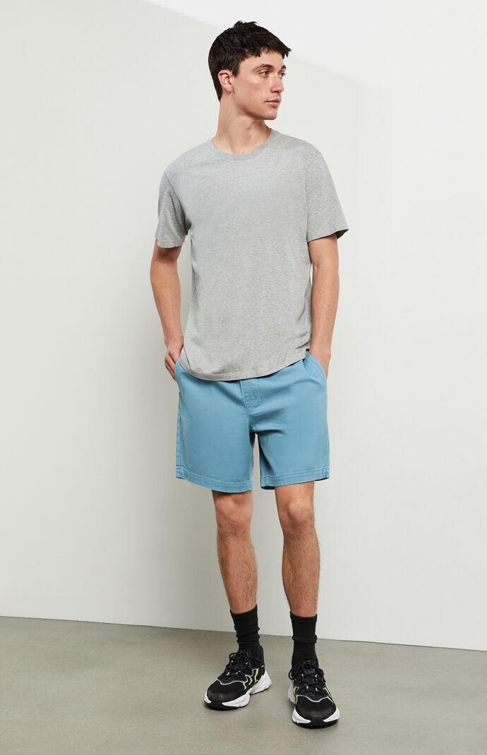 Blue Stretch Twill Volley Shorts