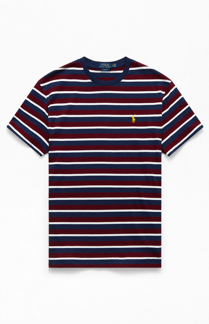 red and white striped ralph lauren t shirt