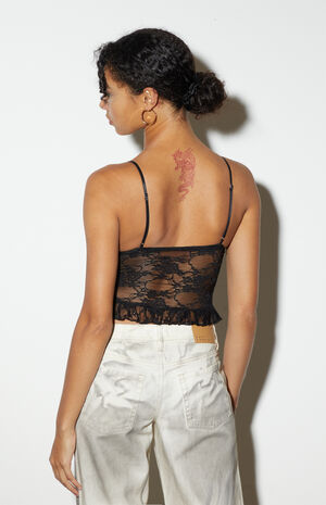 Printed Lace Cami Top image number 3