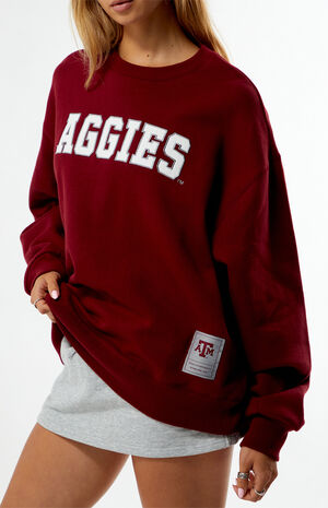 x Pacsun Texas A&M University Aggies Applique Crew Neck Oversized Sweatshirt image number 2
