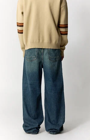 Blake Extreme Baggy Jeans Dark Indigo image number 4