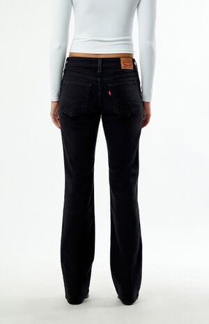 Black Crew Look Super Low Bootcut Jeans image number 4