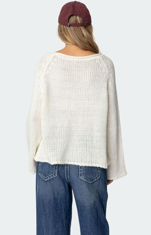 Kangaroo Pocket Oversized Knit Top image number 5