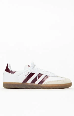 Women's Maroon Samba OG Sneakers image number 1