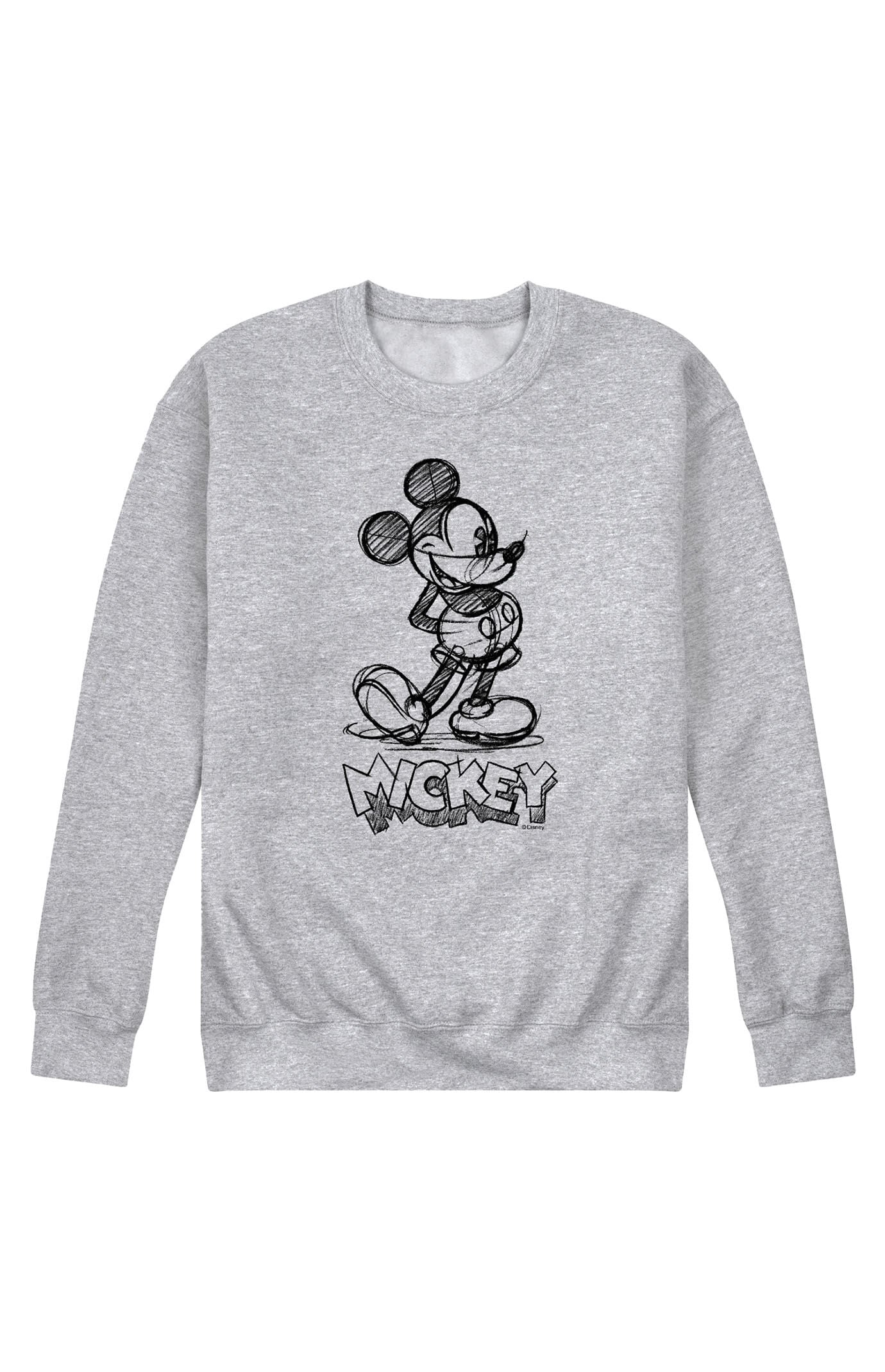 Hybrid Apparel Disney Mickey Sketch Crew Neck Sweatshirt