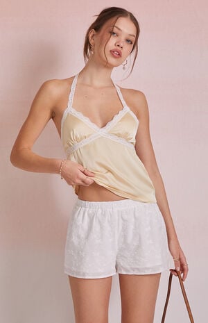 Bow Embroidered Shorts image number 2