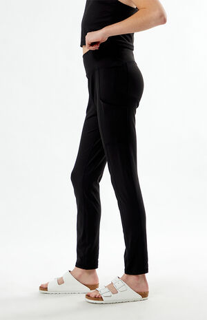 PAC WHISPER Active Black Pocket Yoga Pants image number 3
