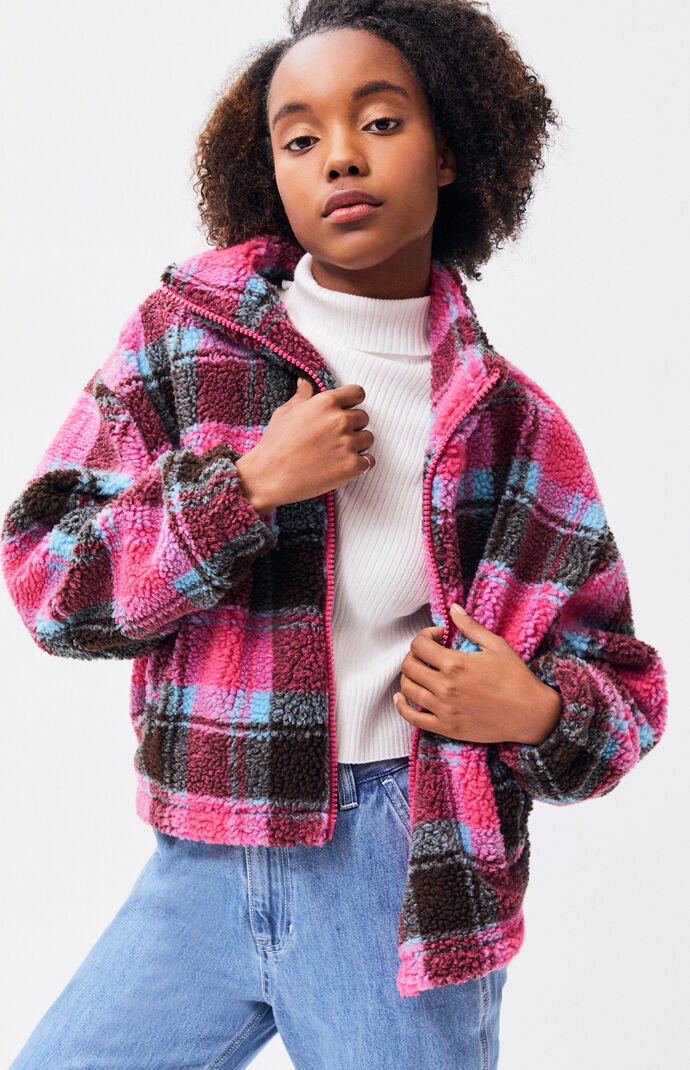 pink plaid jacket
