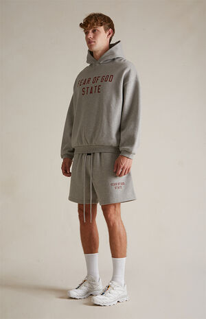 Dark Heather Oatmeal Fleece Hoodie image number 6