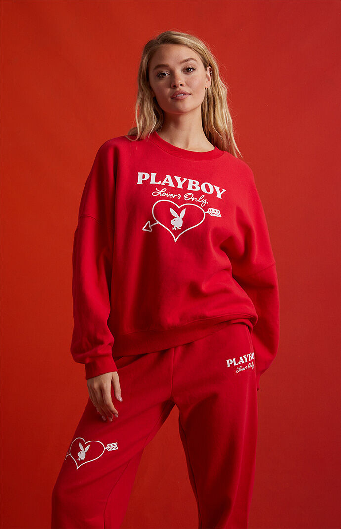Playboy by pacsun big classic crew neck sweatshirt deals