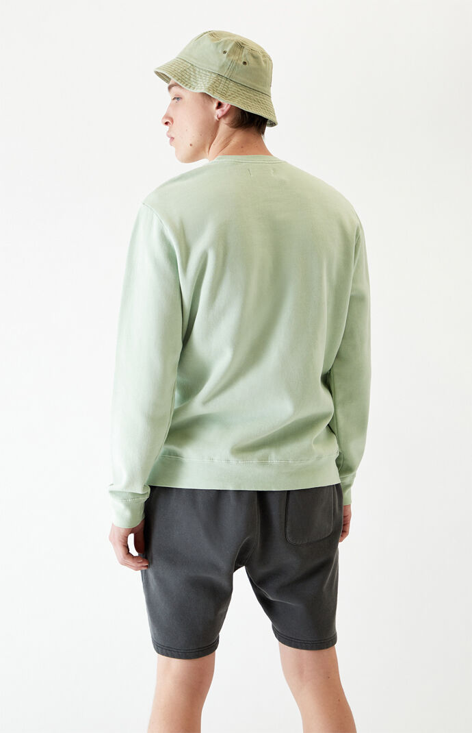 Vintage Wash Embroidered Crew Neck Sweatshirt