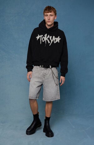 Parker&nbsp;Baggy Denim Shorts&nbsp;Gray Wash image number 2