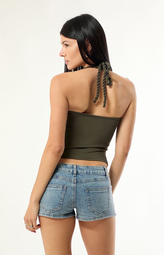 Edikted Sherri Braided Strap Halter Top