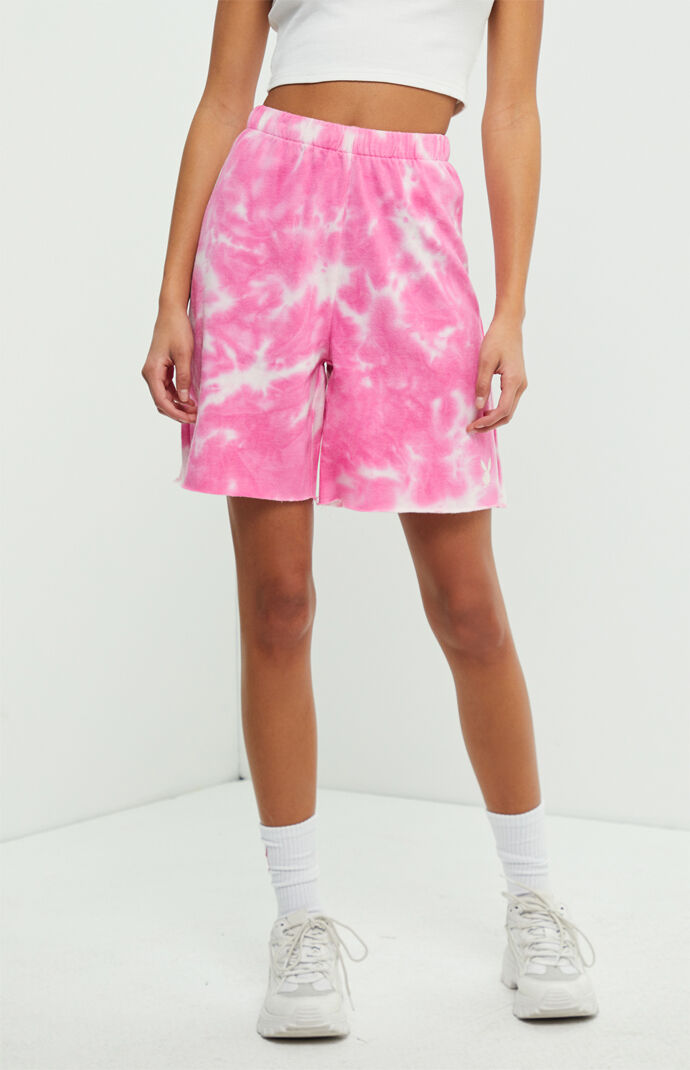 pink jogger shorts
