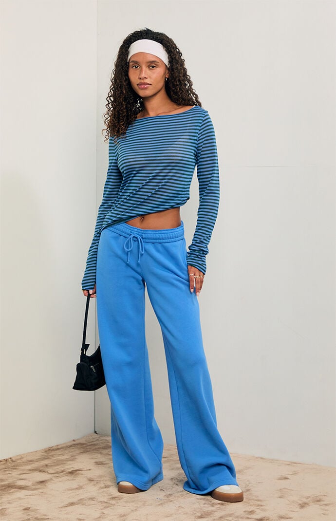 Women's Amanda Off-The-Shoulder Long Sleeve Top in Stripe - Size Small