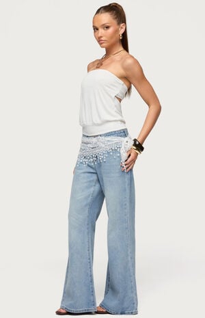 Lanah Back Cutout Strapless Top image number 4