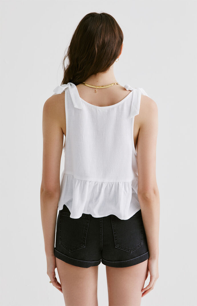 Tie Strap Babydoll Tank Top