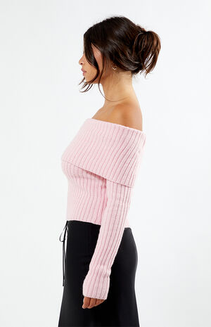 Calista Fold-Over Off-The-Shoulder Sweater image number 3