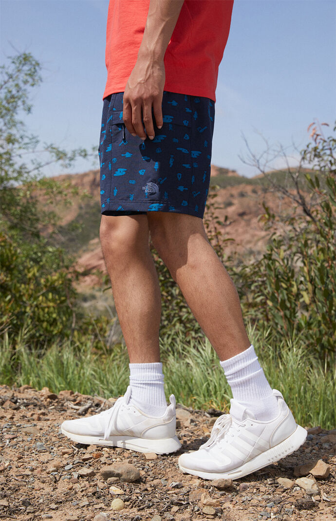 Navy Classic V Belted Shorts