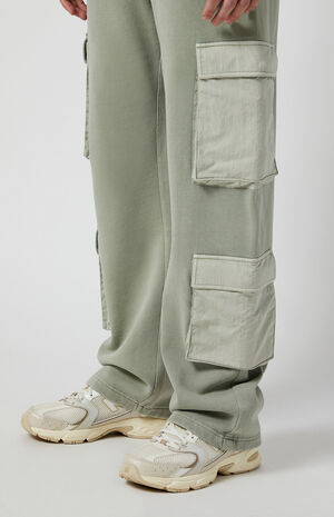 Gray Baggy Cargo Sweatpants image number 5