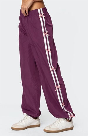 Bow Stripe Nylon Track Pants image number 4