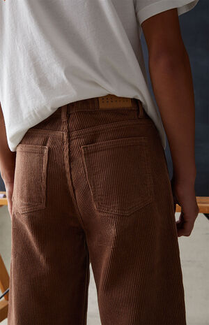 Brown Corduroy Baggy Cargo Jeans image number 6