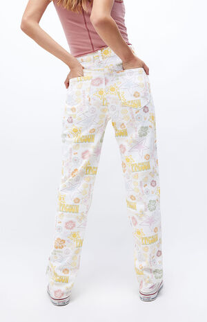 Mixed Pacific Sunwear Print Dad Jeans image number 4