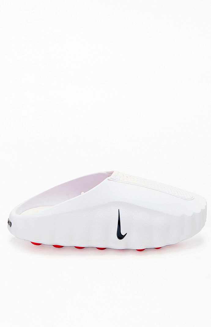Nike Men's Mind 001 White Speed Red Slides - Size 9