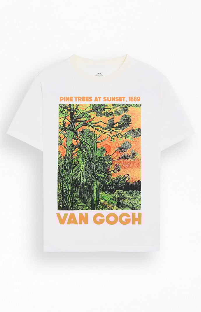 PacSun Van Gogh Pine Trees At Sunset T-Shirt