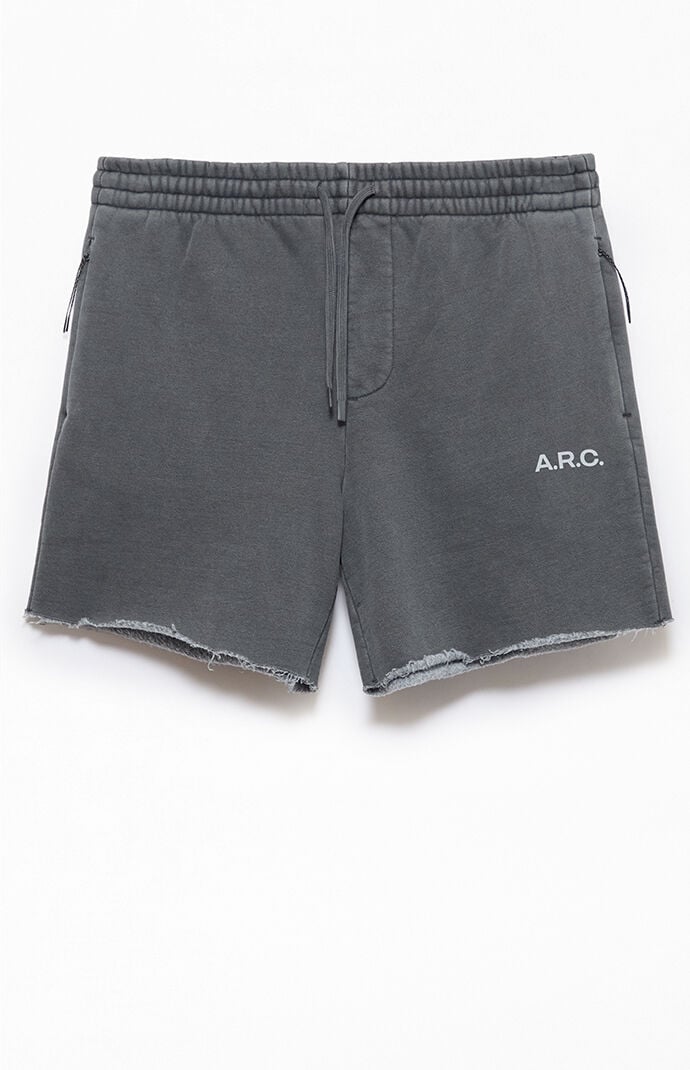 A.R.C. Black Vintage Washed Cutoff Fleece Sweat Shorts