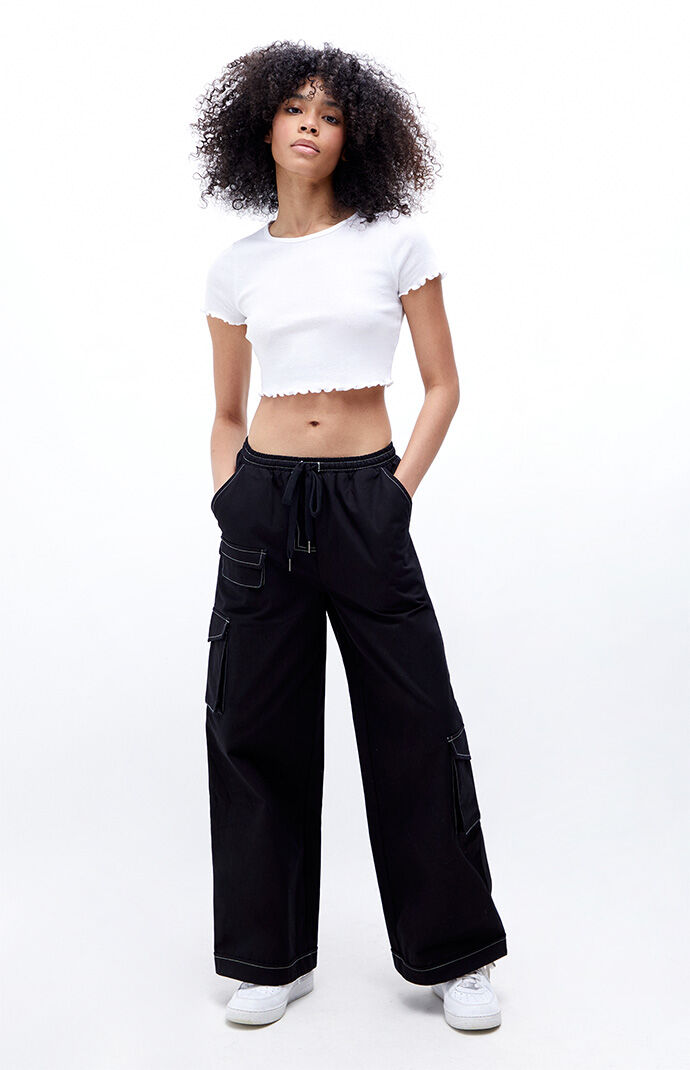 LA Hearts Wide Leg Cargo Trousers | PacSun