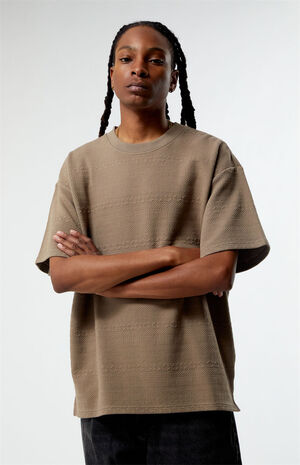Oversized Jacquard Knit T-Shirt image number 1