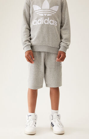 Kids Heather Grey Essentials Sweat Shorts image number 3