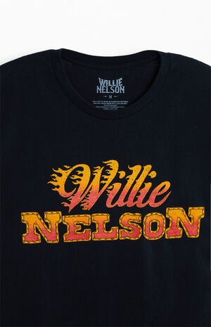Willie Nelson Flames T-Shirt image number 2