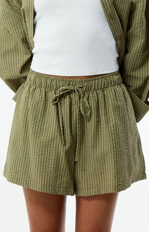 Striped Overswim High Waisted Shorts image number 5