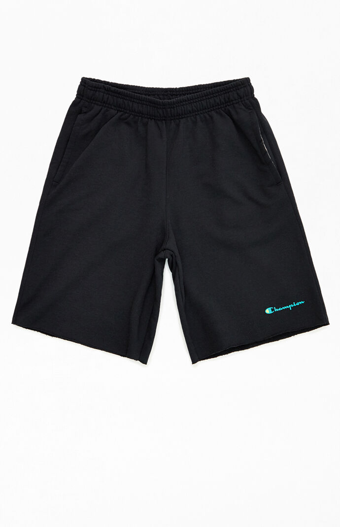 grey small script jersey shorts