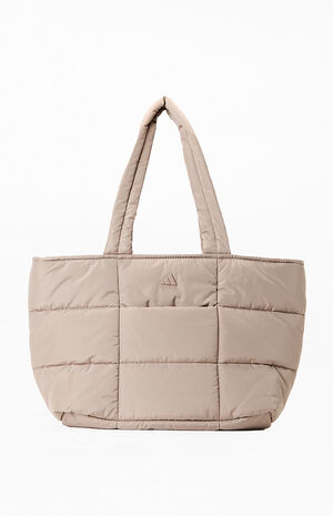 Brown Quilted All Me 3 Tote Bag image number 1