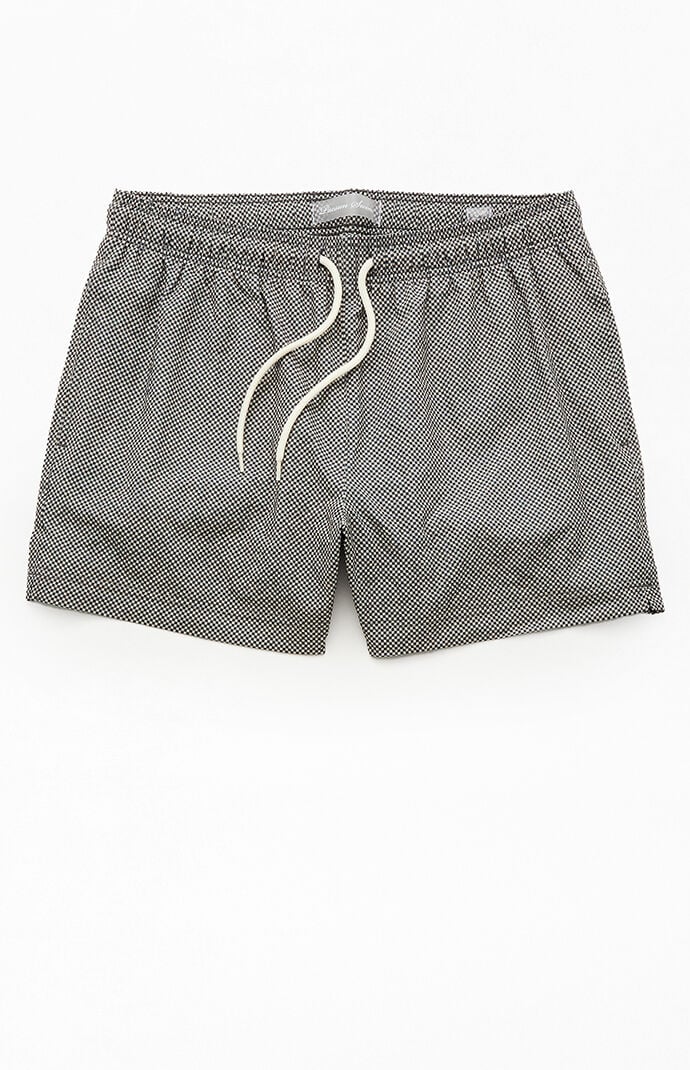 Pacsun Mini Check Seersucker 4.5" Swim Trunks