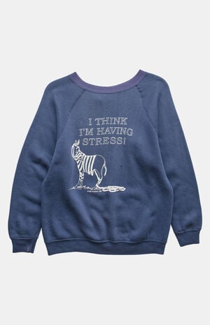 '80s I Think I'm Having Stress Crew Neck Sweatshirt image number 1