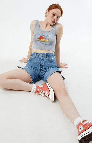 Peaches Cropped Tank Top image number 4